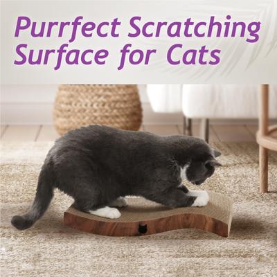 Show full view: Necoichi Ripple Reversible Cat Scratcher, Dark Cherry Brown slide 4 of 9