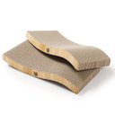 Necoichi Ripple Reversible Cat Scratcher, Oak Brown, 2 count