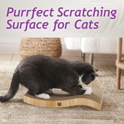 Show full view: Necoichi Ripple Reversible Cat Scratcher, Oak Brown, 2 count slide 3 of 8