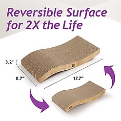 Necoichi Ripple Reversible Cat Scratcher, Oak Brown slide 2 of 6