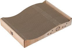 Necoichi Ripple Reversible No Glue Cardboard Cat Scratcher, Regular, Oak