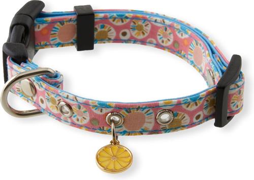Show full view: Necoichi Spring Blossoms Cotton Standard Dog Collar, Pink, Large slide 2 of 6