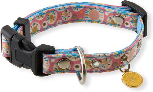 Show full view: Necoichi Spring Blossoms Cotton Standard Dog Collar, Pink, Large slide 3 of 6