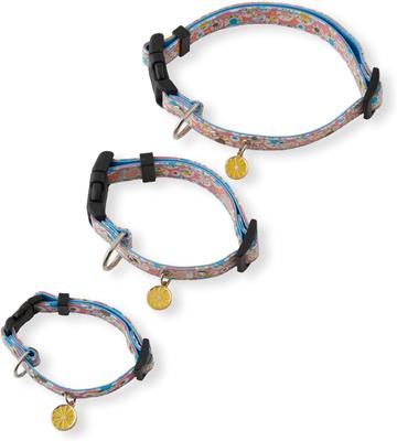 Show full view: Necoichi Spring Blossoms Cotton Standard Dog Collar, Pink, Medium slide 5 of 6