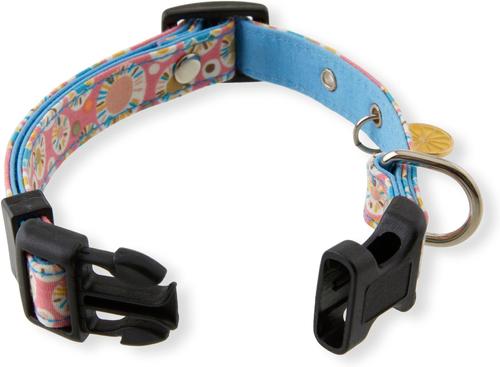 Show full view: Necoichi Spring Blossoms Cotton Standard Dog Collar, Pink, Small slide 4 of 7