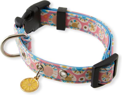 Show full view: Necoichi Spring Blossoms Cotton Standard Dog Collar, Pink, Small slide 5 of 7