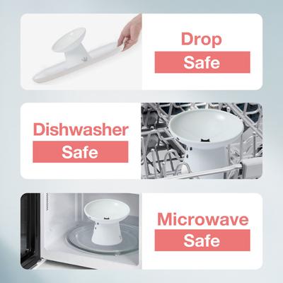 Show full view: Necoichi Tilted Stress Free Raised Cat Food Bowl, 2 cup, Cat slide 5 of 10