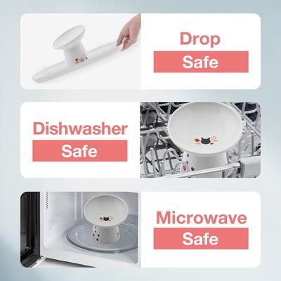 Show full view: Necoichi Tilted Stress Free Raised Cat Food Bowl, 2 cup, Fuji slide 5 of 11