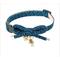 Show in main carousel: Necoichi Zen Gold Fish Charm Cotton Breakaway Cat Collar with Bell, Blue, 8.2 to 13.7-in neck, 2/5-in wide slide 1 of 6