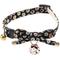 Show in main carousel: Necoichi ZEN Hariko Charm Cotton Breakaway Cat Collar with Bell, Black, 8.2 to 13.7-in neck, 2/5-in wide slide 1 of 8