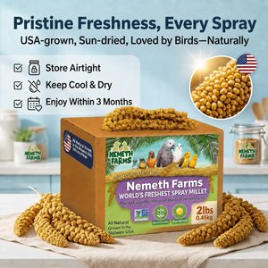 Nemeth Farms Natural Sun Dried Millet Spray Bird Food, 2-lb box