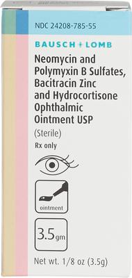 Show full view: Neo-Poly-Bac with Hydrocortisone (Generic) Ophthalmic Ointment for Dogs, Cats & Horses, 3.5-gm slide 3 of 6