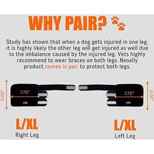 NeoAlly 3-in-1 Front Leg Dog Splint Braces, Large/X-Large