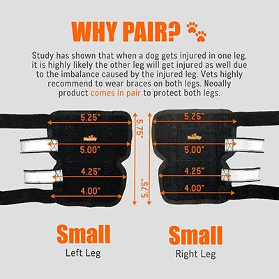 Show full view: NeoAlly 3-in-1 Long Rear Leg Support Dog Splint Braces, Small slide 3 of 9