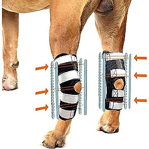 NeoAlly 3-in-1 Long Rear Leg Support Dog Splint Braces, X-Large