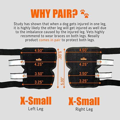 Show full view: NeoAlly 3-in-1 Long Rear Leg Support Dog Splint Braces, X-Small slide 3 of 9