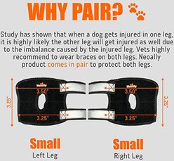 NeoAlly 3-in-1 Short Rear Leg Support Small Dog Splint Braces, Small slide 2 of 6