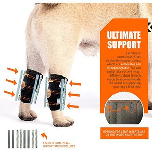 NeoAlly 3-in-1 Short Rear Leg Support Small Dog Splint Braces, X-Small