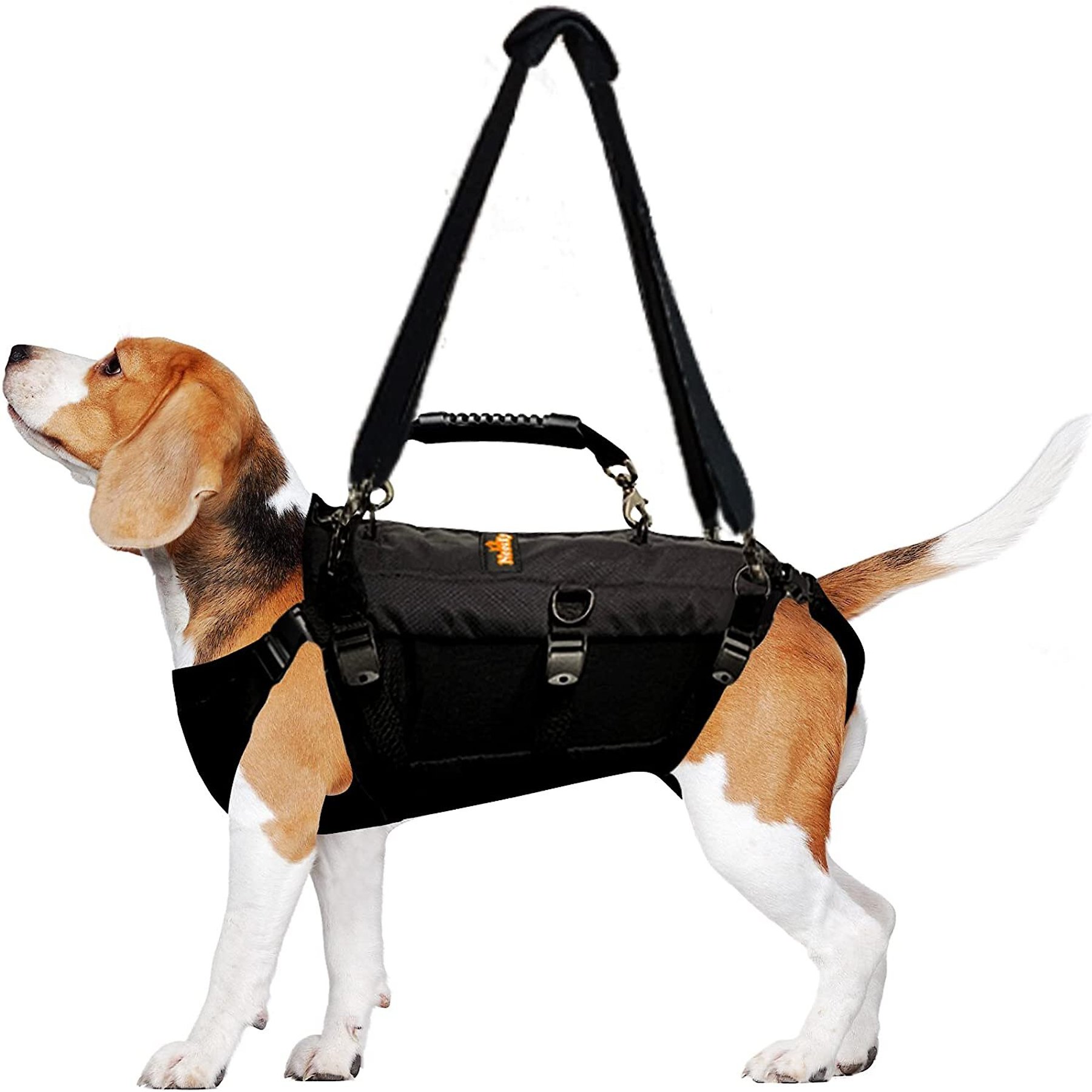 NeoAlly Full Body Lift Support Sling & Mobility Aid Dog Harness, Black, Medium