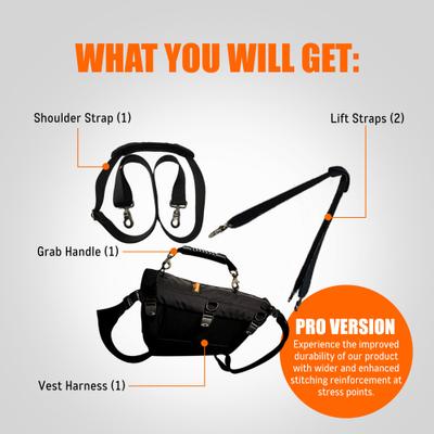 Show full view: NeoAlly Full Body Lift Support Sling & Mobility Aid Dog Harness, Black, X-Large slide 7 of 10