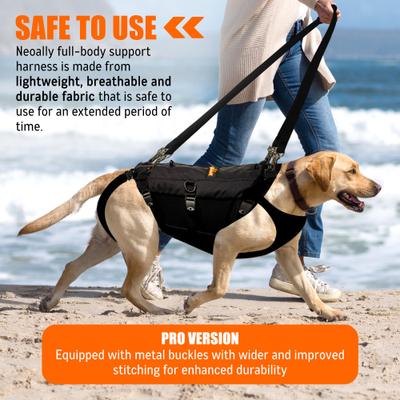 Show full view: NeoAlly Full Body Lift Support Sling & Mobility Aid Dog Harness, Black, X-Large slide 6 of 10