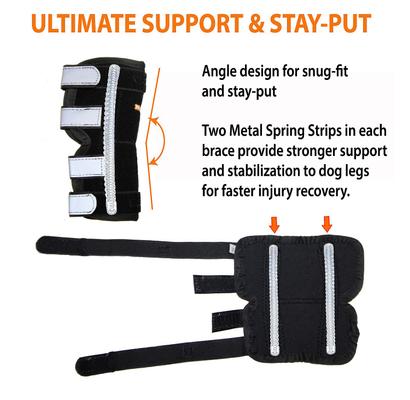 Show full view: NeoAlly Rear Leg Metal Spring Support Dog Brace, 2 count, Small slide 3 of 10