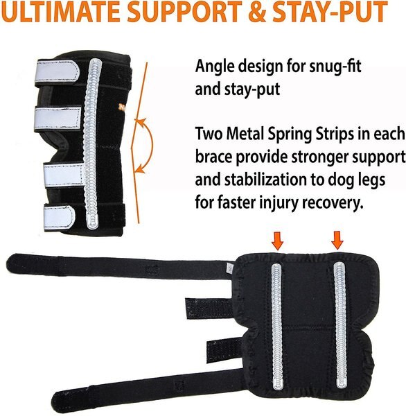 NeoAlly Rear Leg Metal Spring Support Dog Brace, 2 count