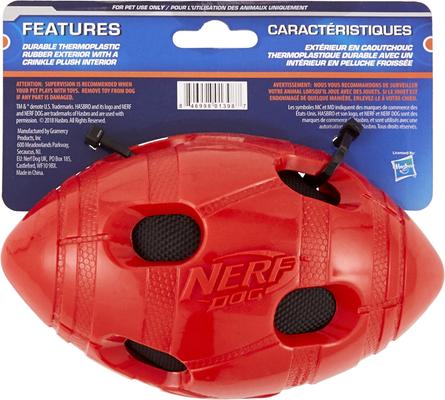 Show full view: Nerf Dog Bash Crunch Football Dog Toy, Medium slide 7 of 8