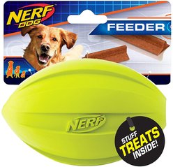 Nerf Dog Feeder Football Dog Toy, 2 count