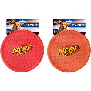 NERF DOG Flyer Dog Toy, Orange/Red, 2 count - Chewy.com