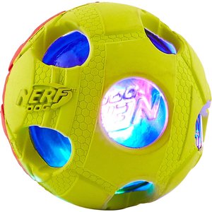 Nerf Dog Light Up Bash Ball Dog Toy, Small
