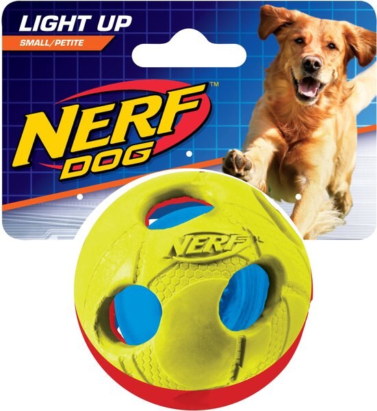 Nerf Dog Light Up Bash Football Dog Toy, Small