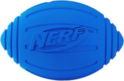 Nerf Dog Ridged Squeak Football Dog Toy, Large, Blue
