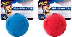 Nerf Dog Soccer Squeak Ball Dog Toy, 2.5-in, 2 count
