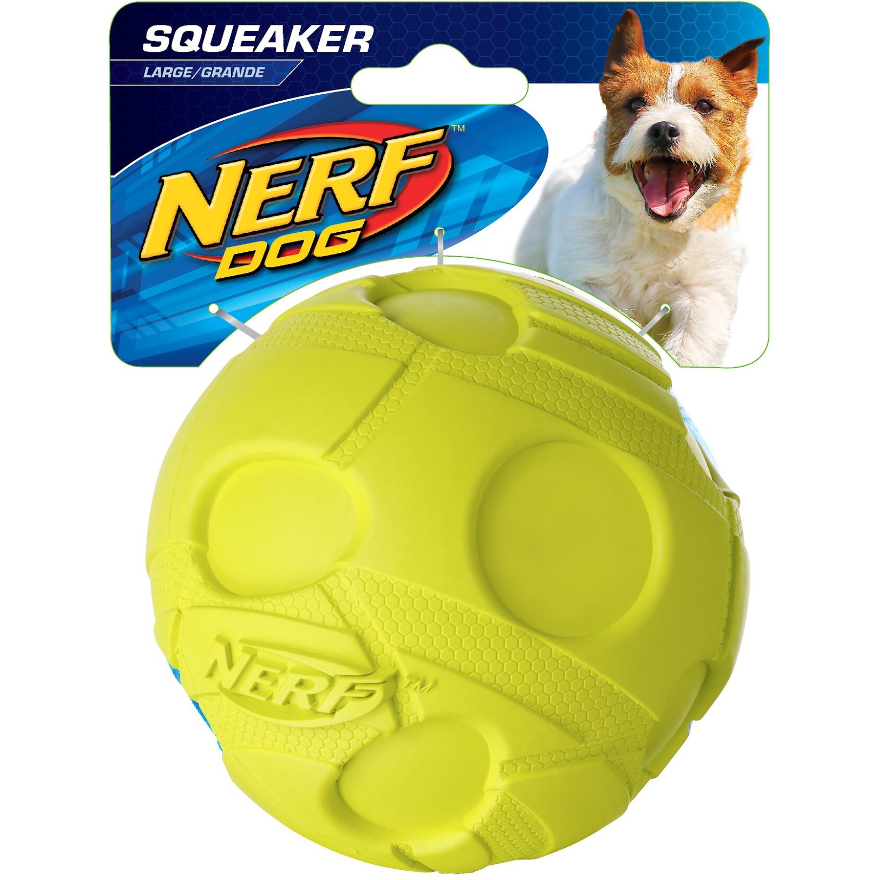 Nerf Dog Squeaker Ball Dog Toy, Large
