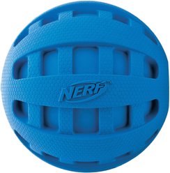 Nerf Dog Squeaker Checker Ball Dog Toy, 4-in, Blue slide 2 of 2