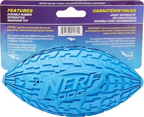 Show full view: Nerf Dog Squeaker Tire Football Dog Toy, Medium slide 3 of 5
