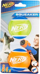 Nerf Dog Squeaker TPR Tennis Ball Dog Toy, 2 pack, Medium