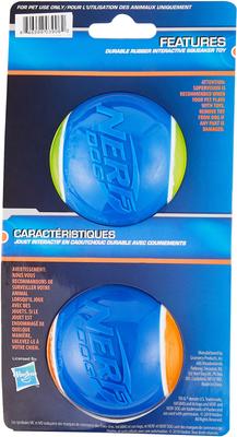 Show full view: Nerf Dog Squeaker TPR Tennis Ball Dog Toy, 2 pack, Medium slide 4 of 7
