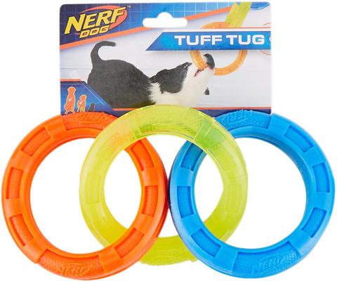 Show full view: Nerf Dog Tuff Tug 3 Ring Dog Toy slide 6 of 9