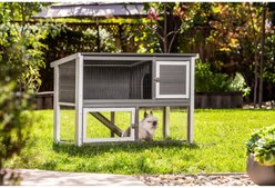 New Age Pet Columbia Rabbit Hutch, Grey