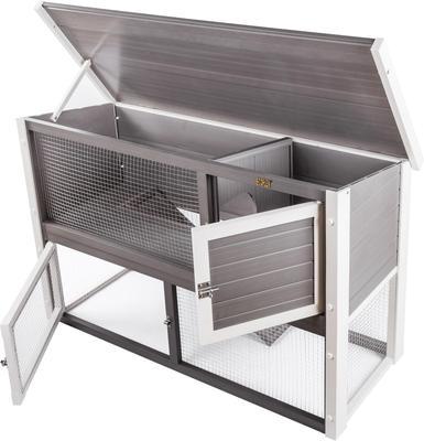 Show full view: New Age Pet Columbia Rabbit Hutch, Grey slide 3 of 8