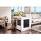 Show in main carousel: New Age Pet ECOFLEX Barn Door Furniture Style Dog Crate & End Table, Antique White, Large slide 1 of 12