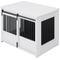 Show in main carousel: New Age Pet ECOFLEX Barn Door Furniture Style Dog Crate & End Table, Antique White, Large slide 3 of 12