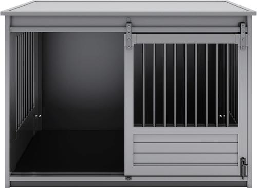 Show full view: New Age Pet ECOFLEX Barn Door Furniture Style Dog Crate & End Table, Grey, X-Large slide 5 of 12