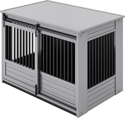 Show full view: New Age Pet ECOFLEX Barn Door Furniture Style Dog Crate & End Table, Grey, X-Large slide 3 of 12