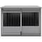 Show in main carousel: New Age Pet ECOFLEX Barn Door Furniture Style Dog Crate & End Table, Grey, X-Large slide 2 of 12