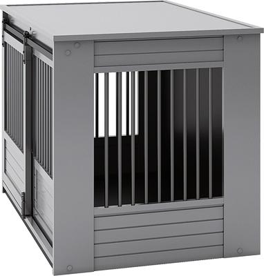 Show full view: New Age Pet ECOFLEX Barn Door Furniture Style Dog Crate & End Table, Grey, X-Large slide 6 of 12