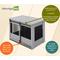 Show in main carousel: New Age Pet ECOFLEX Barn Door Furniture Style Dog Crate & End Table, Grey, X-Large slide 9 of 12