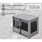 Show in main carousel: New Age Pet ECOFLEX Barn Door Furniture Style Dog Crate & End Table, Grey, X-Large slide 8 of 12